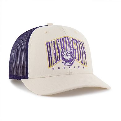 Men's '47 Natural Washington Huskies Drawbridge Trucker Adjustable Hat