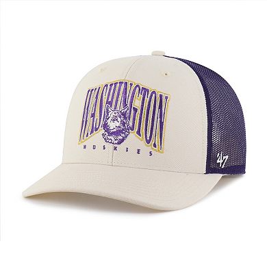 Men's '47 Natural Washington Huskies Drawbridge Trucker Adjustable Hat