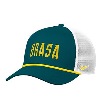 Men's Nike Green Brazil National Team Rise Rope Trucker A-Frame Adjustable Hat