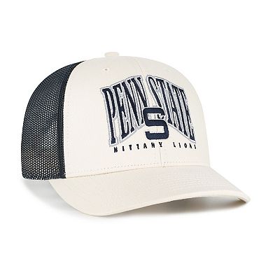 Men's '47 Natural Penn State Nittany Lions Drawbridge Trucker Adjustable Hat