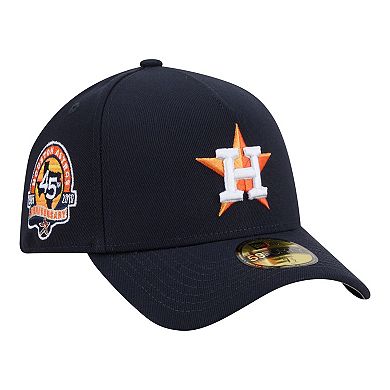 Men's New Era Navy Houston Astros A-Frame 59FORTY Fitted Hat
