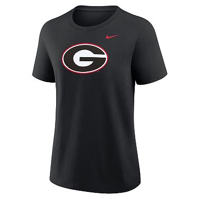Women's Nike Black Georgia Bulldogs Primary Logo T-Shirt