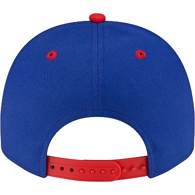 Men's New Era Royal/Red Denver Nuggets 80s Throwback A-Frame 9FIFTY Snapback Hat