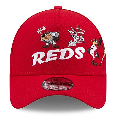 Youth New Era Red Cincinnati Reds Looney Tunes A-Frame 9FORTY Adjustable Hat