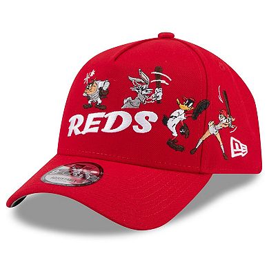 Youth New Era Red Cincinnati Reds Looney Tunes A-Frame 9FORTY Adjustable Hat