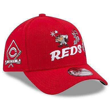 Youth New Era Red Cincinnati Reds Looney Tunes A-Frame 9FORTY Adjustable Hat