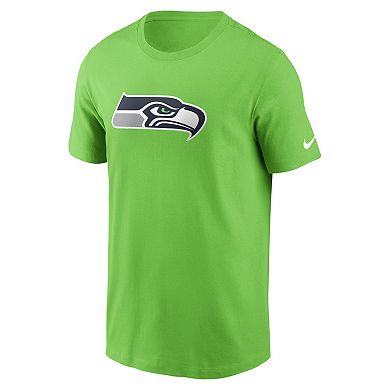 Men's Nike Neon Green Seattle Seahawks Essential Logo T-Shirt