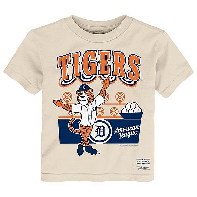 Toddler Mitchell & Ness Cream Detroit Tigers Step Back Up T-Shirt