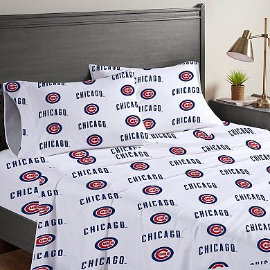 Pegasus Chicago Cubs Four-Piece Full Sheet Set