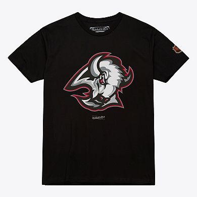 Men's Mitchell & Ness Black Buffalo Sabres Core Vintage Logo T-Shirt
