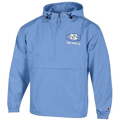 Men's Champion Carolina Blue North Carolina Tar Heels Delay Packable Half-Zip Jacket