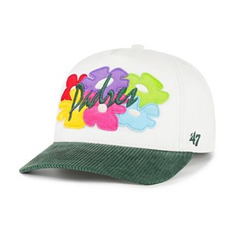 Men's '47 White/Green San Diego Padres Flora Gallery Hitch Adjustable Hat