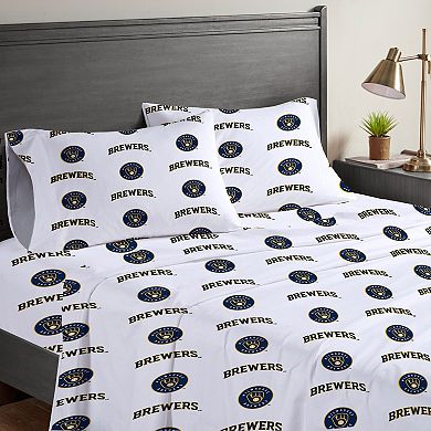 Pegasus Milwaukee Brewers Four-Piece Full Sheet Set
