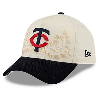 Men's New Era Stone Minnesota Twins Western Stitch 9FORTY A-Frame Adjustable Hat