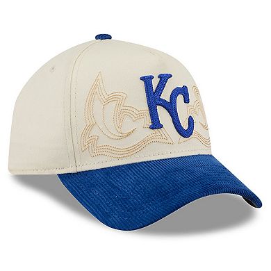 Men's New Era Stone Kansas City Royals Western Stitch 9FORTY A-Frame Adjustable Hat