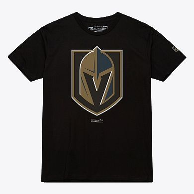 Men's Mitchell & Ness Black Vegas Golden Knights Core Current Logo T-Shirt
