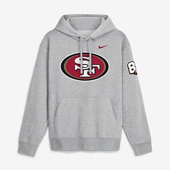 Men's Nike Heather Gray San Francisco 49ers 80th Anniversary Showdown Club Fleece Hoodie