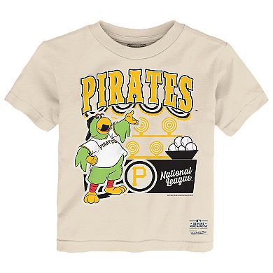 Toddler Mitchell & Ness Cream Pittsburgh Pirates Step Back Up T-Shirt