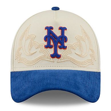 Men's New Era Stone New York Mets Western Stitch 9FORTY A-Frame Adjustable Hat