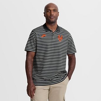 Men's Nike Black New York Mets Cooperstown Collection Dri-FIT Victory Striped Polo