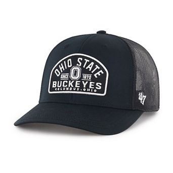 Men's '47 Black Ohio State Buckeyes Leland Trucker Adjustable Hat