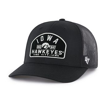Men's '47 Black Iowa Hawkeyes Leland Trucker Adjustable Hat