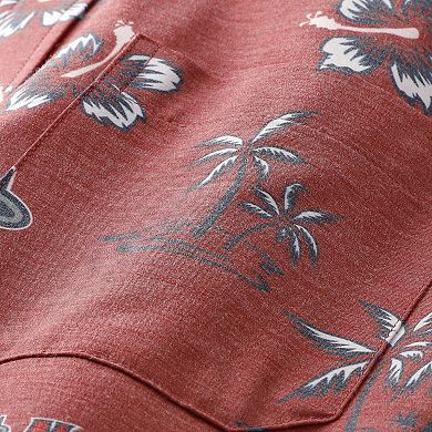 Men's Reyn Spooner Red Los Angeles Angels Kekai Performance Button-Down Tri-Blend Shirt