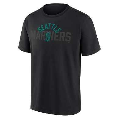 Men's Fanatics Seattle Mariners Black Out Heavyweight T-Shirt