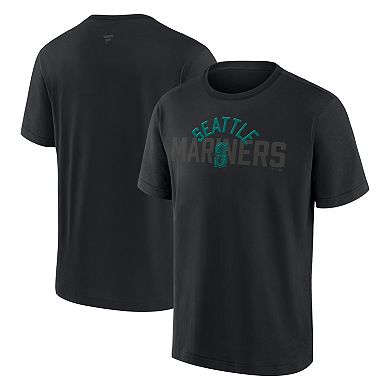 Men's Fanatics Seattle Mariners Black Out Heavyweight T-Shirt