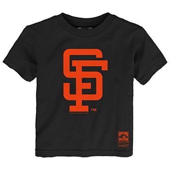Toddler Mitchell & Ness Black San Francisco Giants Retro Logo T-Shirt