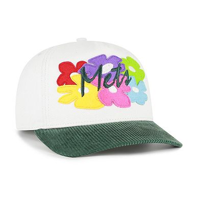 Men's '47 White/Green New York Mets Flora Gallery Hitch Adjustable Hat