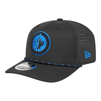 Men's New Era Black Winnipeg Jets Sport Vented 9SEVENTY Rope Adjustable Hat