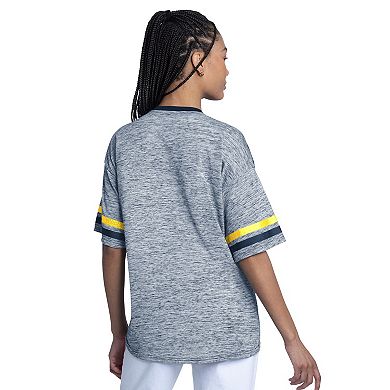 Women's G-III 4Her by Carl Banks Navy Milwaukee Brewers Off-Season Oversized Top