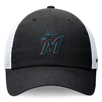 Men's Nike Black Miami Marlins Club Trucker Adjustable Hat