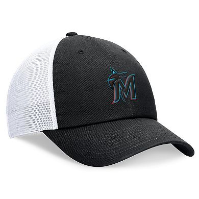 Men's Nike Black Miami Marlins Club Trucker Adjustable Hat