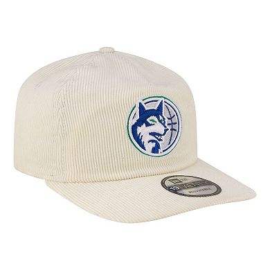 Men's New Era White Minnesota Timberwolves 19TWENTY 80s Chrome Corduroy Adjustable Hat