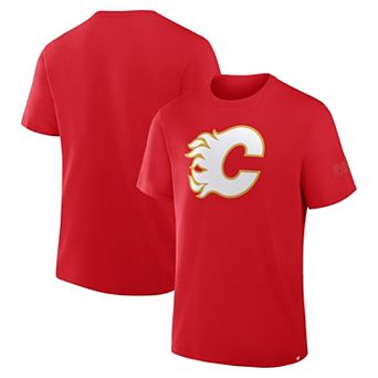 Men's Fanatics Red Calgary Flames Hat Trick Legacy T-Shirt