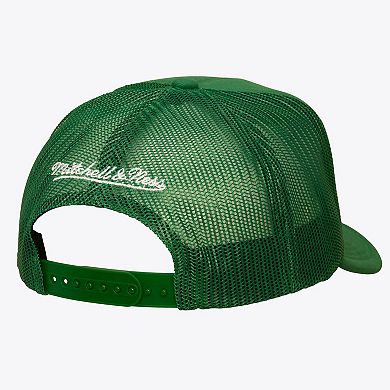 Men's Mitchell & Ness Kelly Green Dallas Stars Head Coach Trucker Adjustable Hat