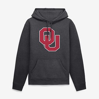 Men's Logo Athletic Heather Charcoal Oklahoma Sooners Sunset Hoodie