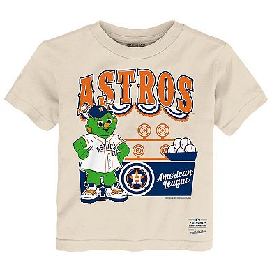Toddler Mitchell & Ness Cream Houston Astros Step Back Up T-Shirt