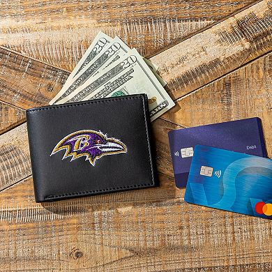 Baltimore Ravens Synthetic Leather Embroidered Bifold Wallet