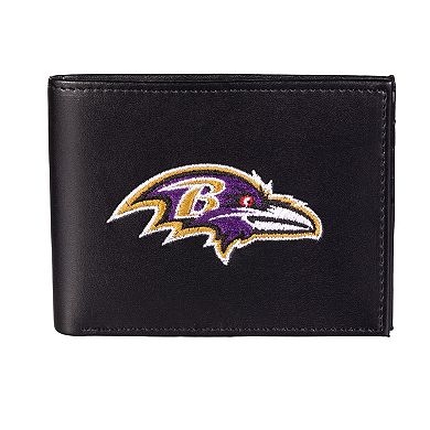 Baltimore Ravens Synthetic Leather Embroidered Bifold Wallet