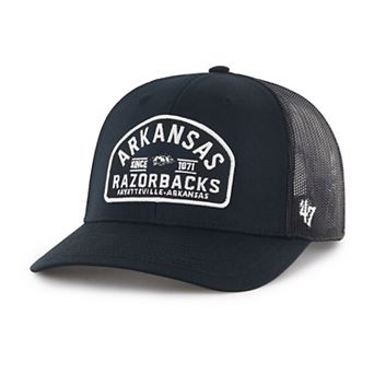 Men's '47 Black Arkansas Razorbacks Leland Trucker Adjustable Hat