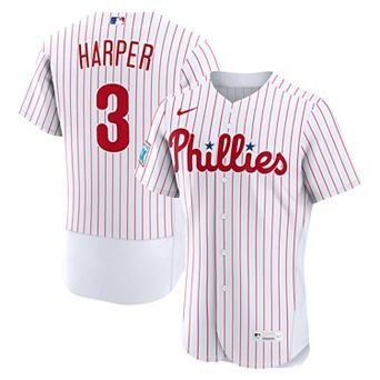 Men's Nike Bryce Harper White Philadelphia Phillies Home Authentic Sponsor Patch Jersey