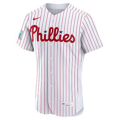 Men's Nike Bryce Harper White Philadelphia Phillies Home Authentic Sponsor Patch Jersey