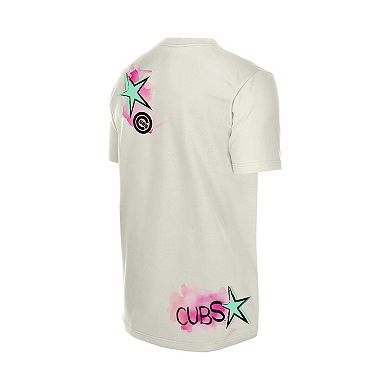 Men's New Era Cream Chicago Cubs Lifestyle Punk Core T-Shirt