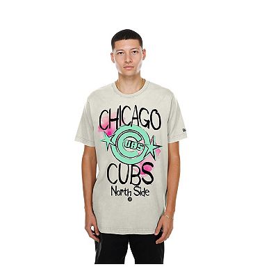 Men's New Era Cream Chicago Cubs Lifestyle Punk Core T-Shirt