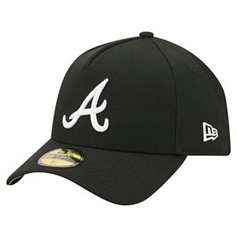 Men's New Era Black Atlanta Braves A-Frame 59FORTY Fitted Hat
