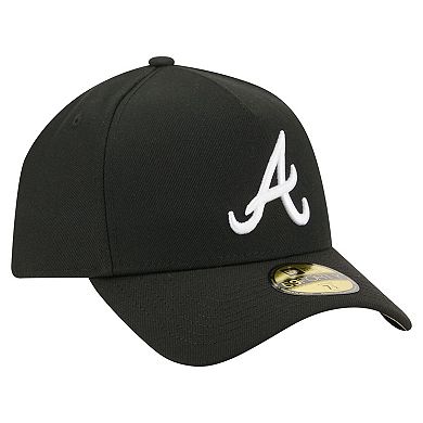 Men's New Era Black Atlanta Braves A-Frame 59FORTY Fitted Hat