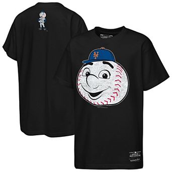 Youth Mitchell & Ness Black New York Mets Big Face Mascot T-Shirt